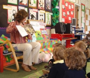 West Berkshire Bahai Myra Erbenova giving a talk at a West Berkshire school