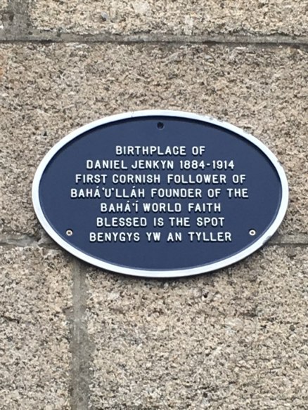 Plaque first cornish bahai